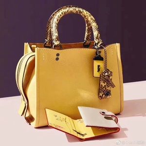 NWT Coach 1941 Rogue 25 Snakeskin handles Handbag